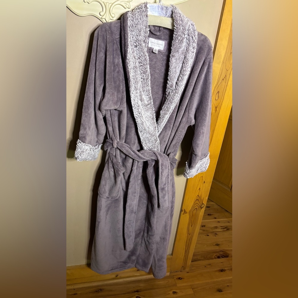 Carole Hochman Plush Wrap Robe Dusty Purple XXL “Always A Good Night”Warm & Cozy